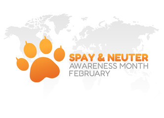 vector graphic of spay and neuter awareness month good for spay and neuter awareness month celebration. flat design. flyer design.flat illustration.