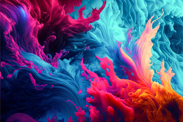 Fototapeta na wymiar Abstract colorful wallpaper background. Generative AI.