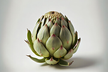 Obraz premium One natural Artichoke with white
