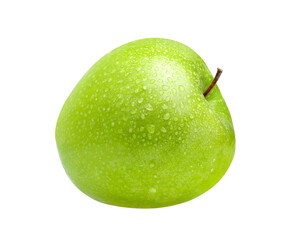 fresh green apple on transparent png