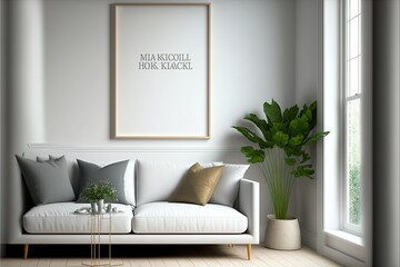 Luxurious contemporary living room interior design. Generative ai