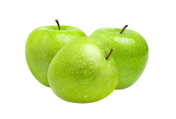 fresh green apple isolated on transparent png
