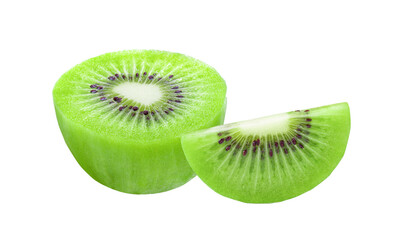 half kiwi fruit on transparent png