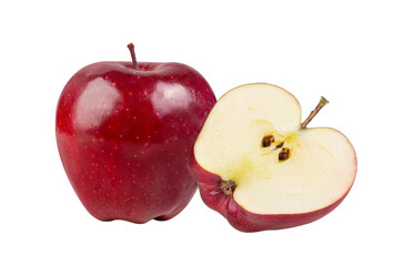 red apple on transparent png