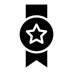 award ribbon glyph 