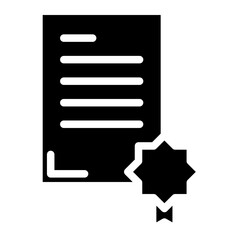 Obraz premium certificate glyph 