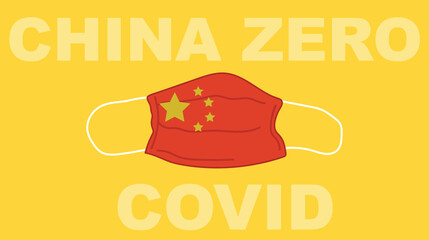 illustration of China Zero Covid Mask