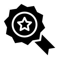 award ribbon glyph 
