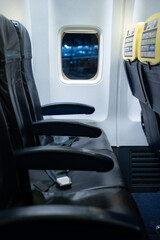 Aircraft seating with the window in the center - ergonomics and aircraft design concept