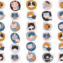 Cute Party Cat Birthday theme PNG Background