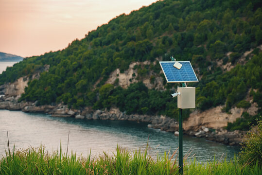 Video surveillance on the territory of the reserve park in Scauri in Italy.