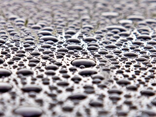 Wassertropfen auf glänzender Oberfläche