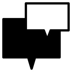 speech bubble glyph icon