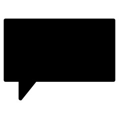 speech bubble glyph icon