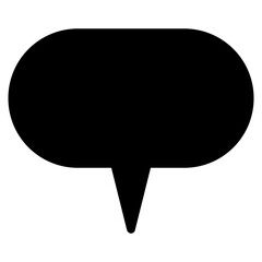 speech bubble glyph icon