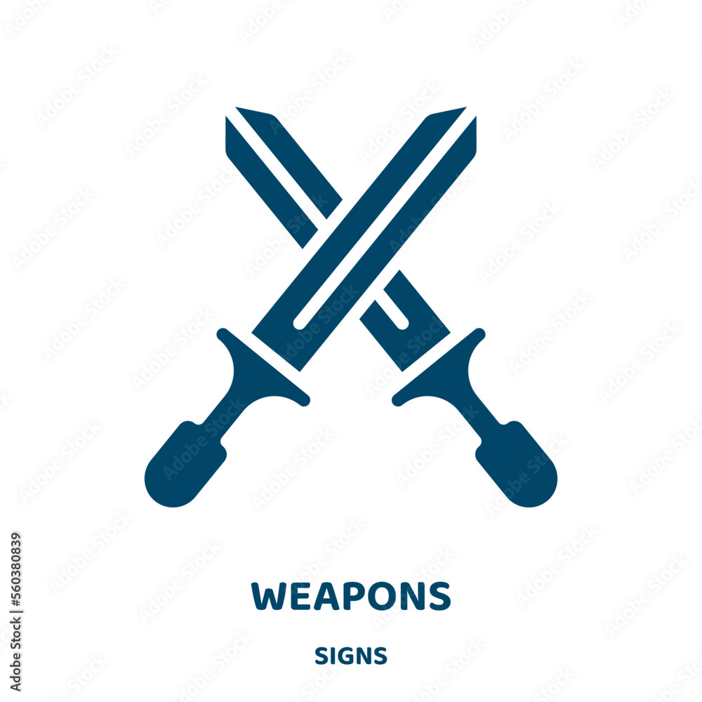 Aufkleber weapons vector icon from signs collection. army filled flat symbol for mobile concept and web design