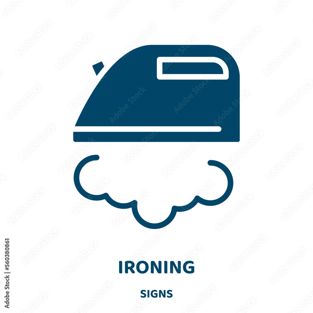 Poster ironing vector icon from signs collection. iron filled flat symbol for mobile concept and web design