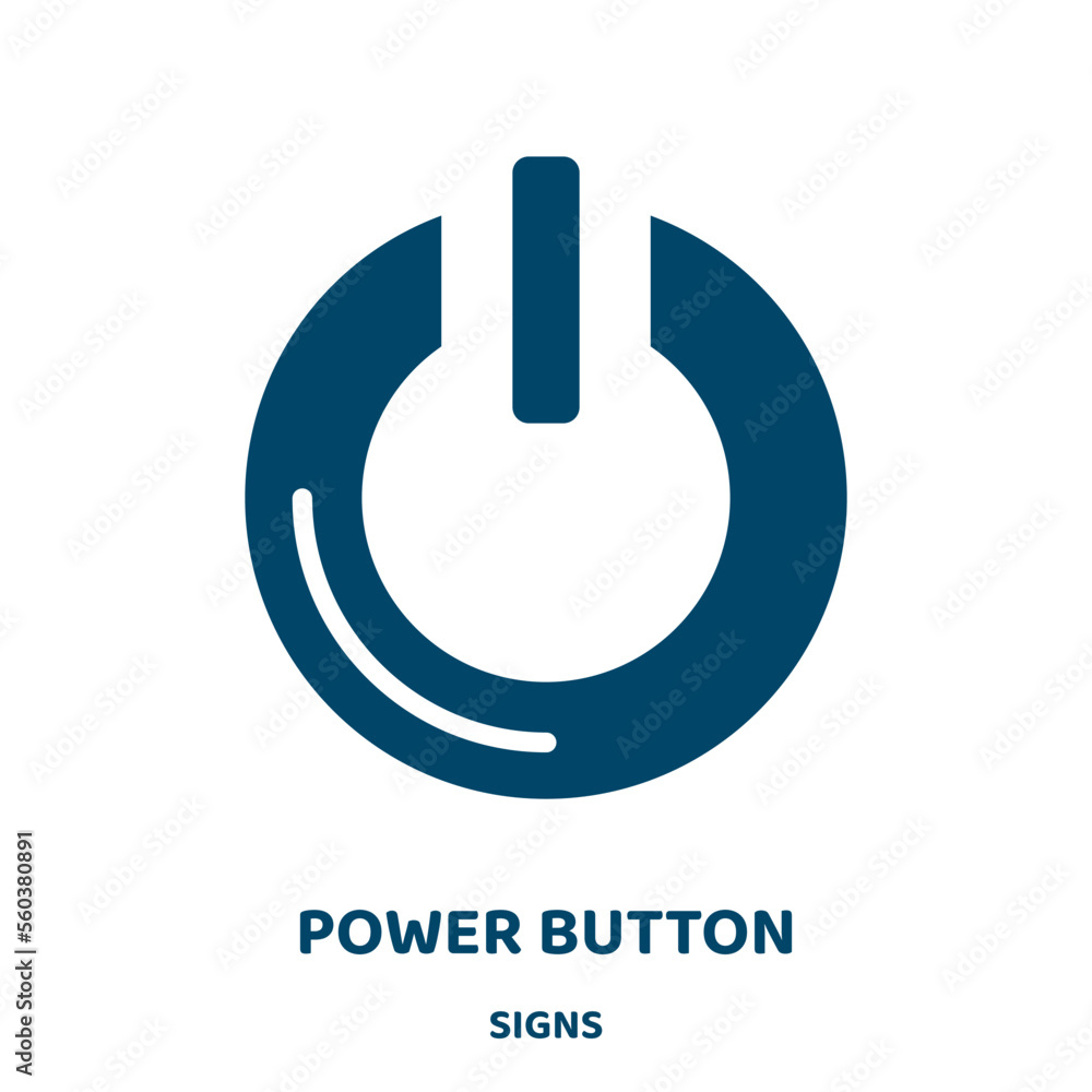 Aufkleber power button vector icon from signs collection. power filled flat symbol for mobile concept and web 
