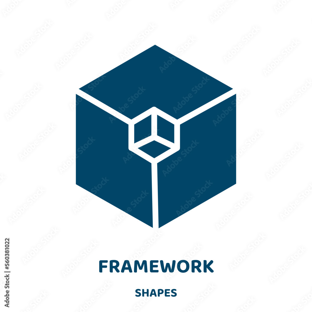 Poster framework vector icon from shapes collection. simple filled flat symbol for mobile concept and web d