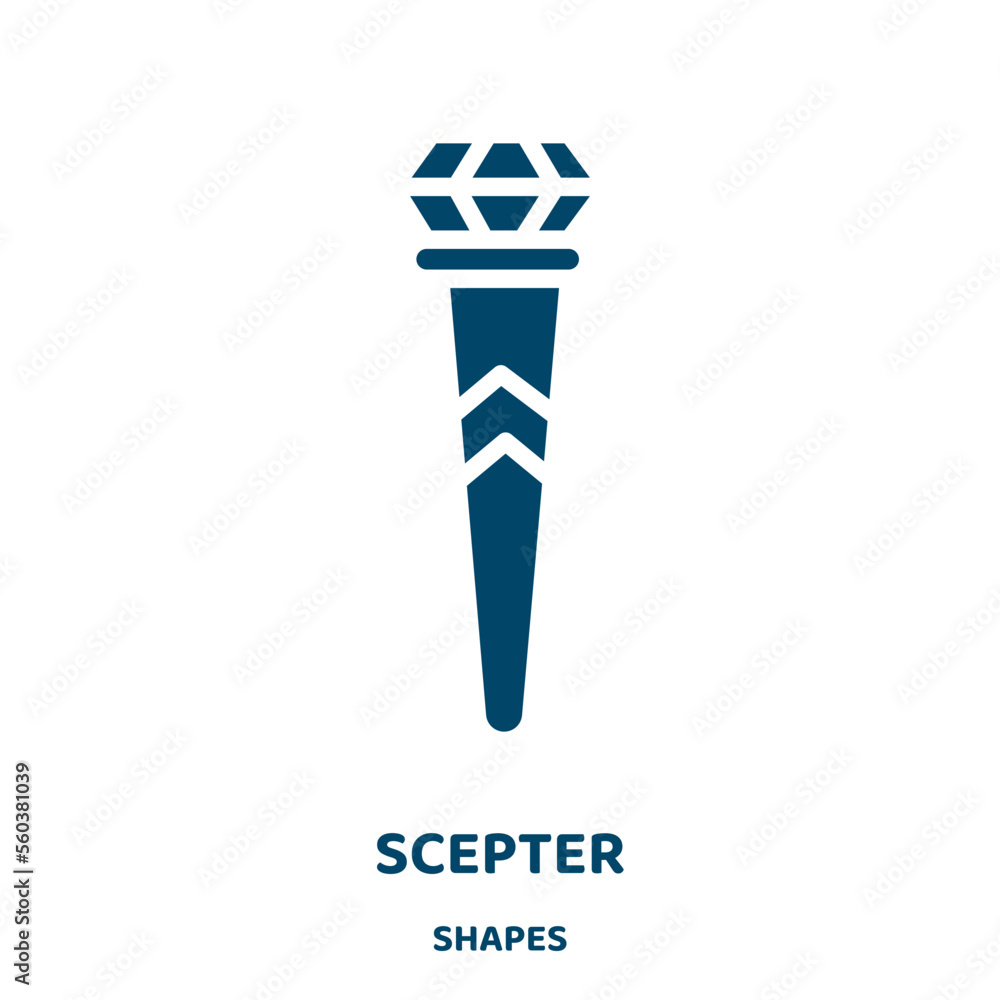 Poster scepter vector icon from shapes collection. snake filled flat symbol for mobile concept and web desi