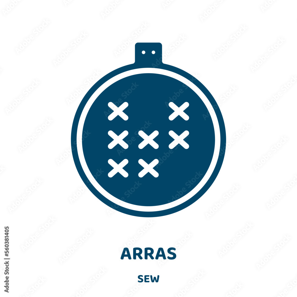 Poster arras vector icon from sew collection. building filled flat symbol for mobile concept and web design