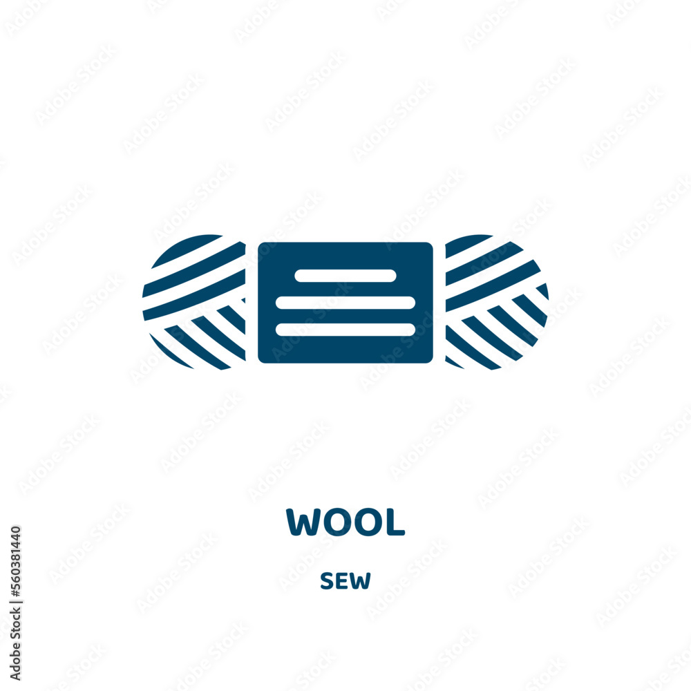 Poster wool vector icon from sew collection. texture filled flat symbol for mobile concept and web design. 