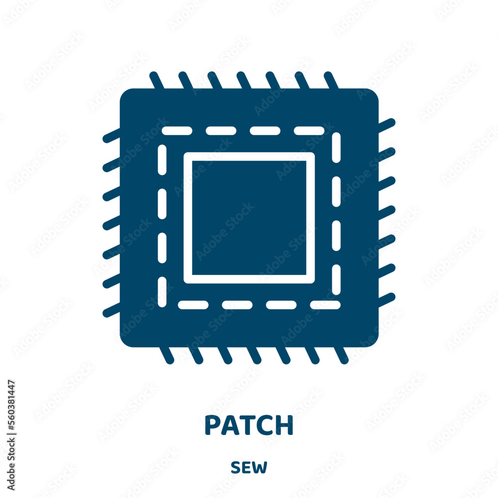 Poster patch vector icon from sew collection. badge filled flat symbol for mobile concept and web design. b