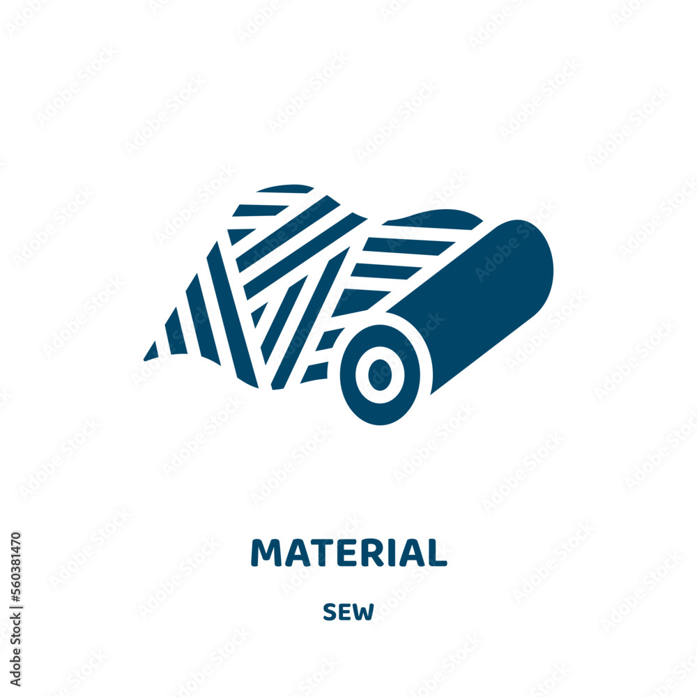 Poster material vector icon from sew collection. collection filled flat symbol for mobile concept and web d