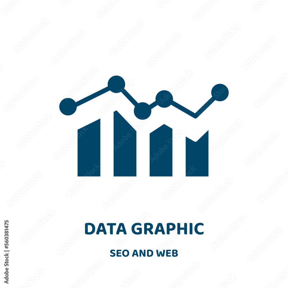 Poster data graphic vector icon from seo and web collection. data filled flat symbol for mobile concept and