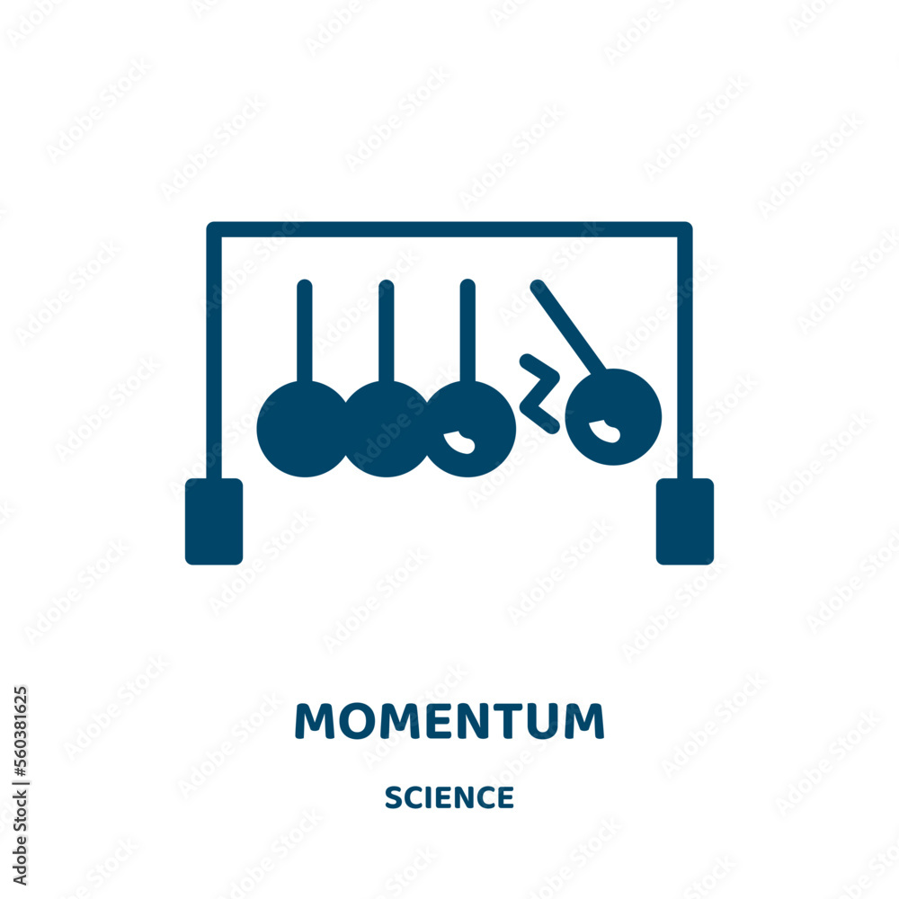 Poster momentum vector icon from science collection. physics filled flat symbol for mobile concept and web 