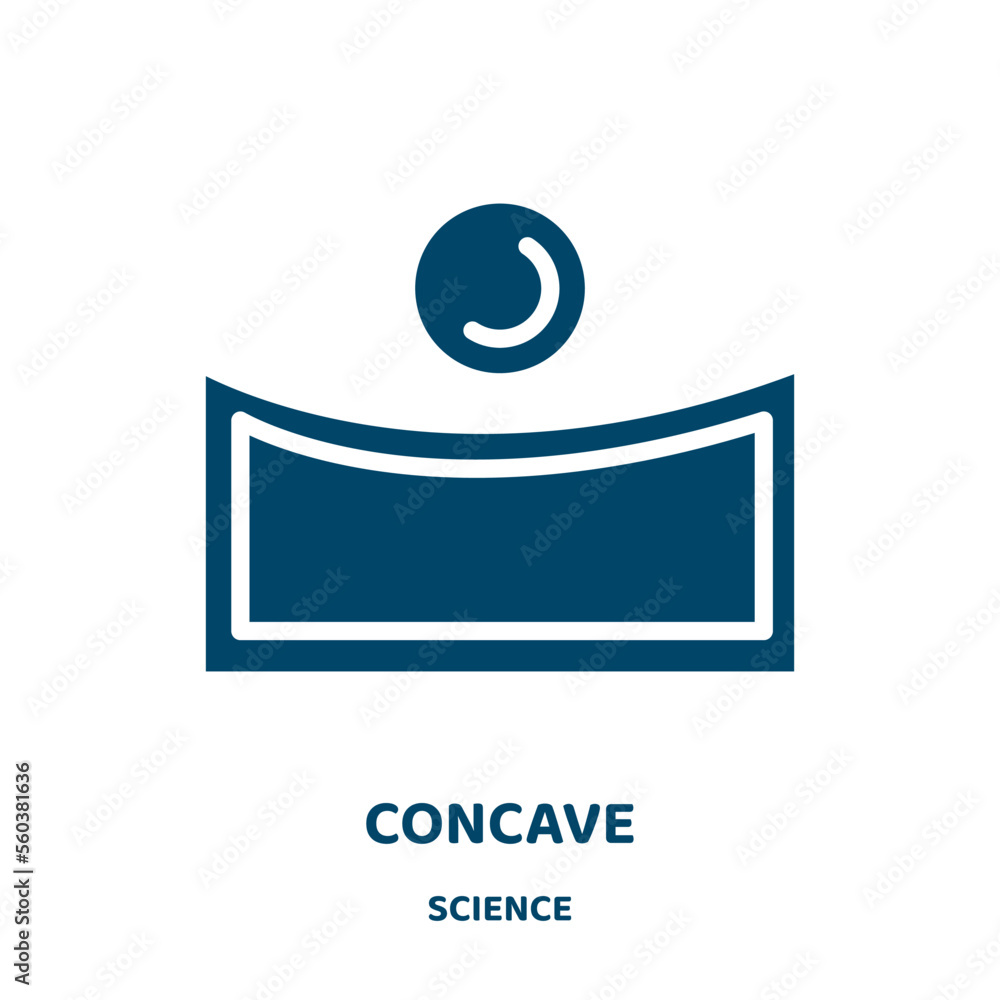 Poster concave vector icon from science collection. data filled flat symbol for mobile concept and web desi