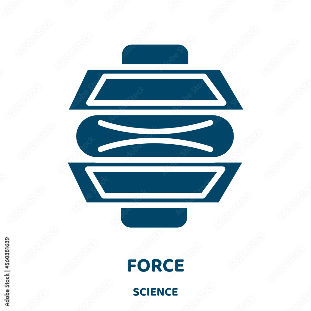 Poster force vector icon from science collection. equipment filled flat symbol for mobile concept and web d