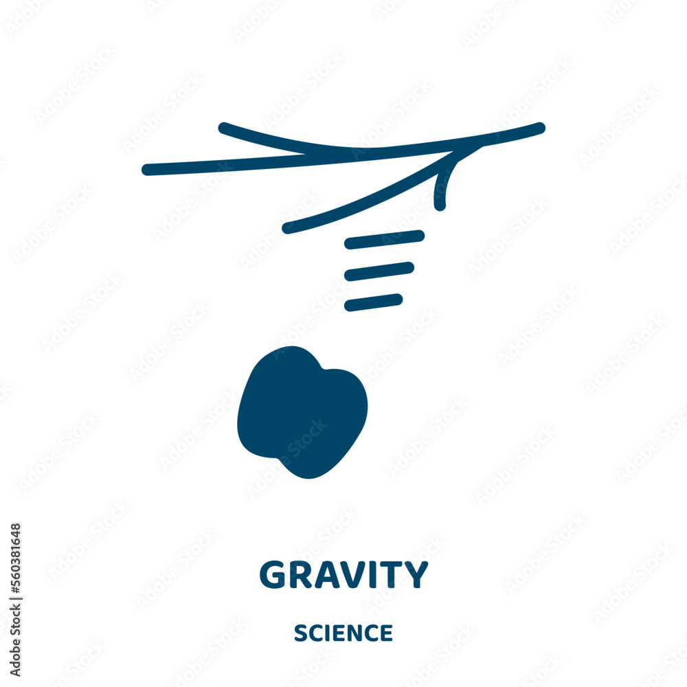 Poster gravity vector icon from science collection. science filled flat symbol for mobile concept and web d