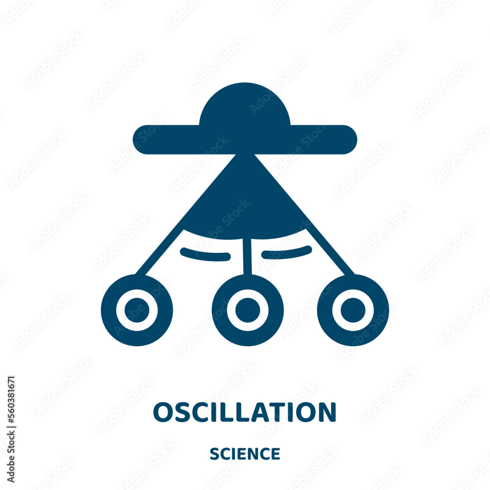 Aufkleber oscillation vector icon from science collection. sound filled flat symbol for mobile concept and web