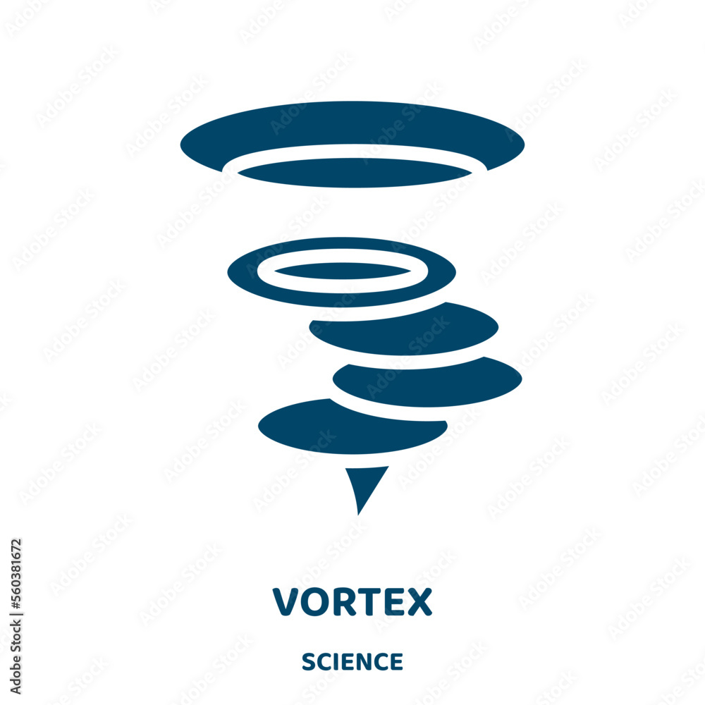 Poster vortex vector icon from science collection. circle filled flat symbol for mobile concept and web des