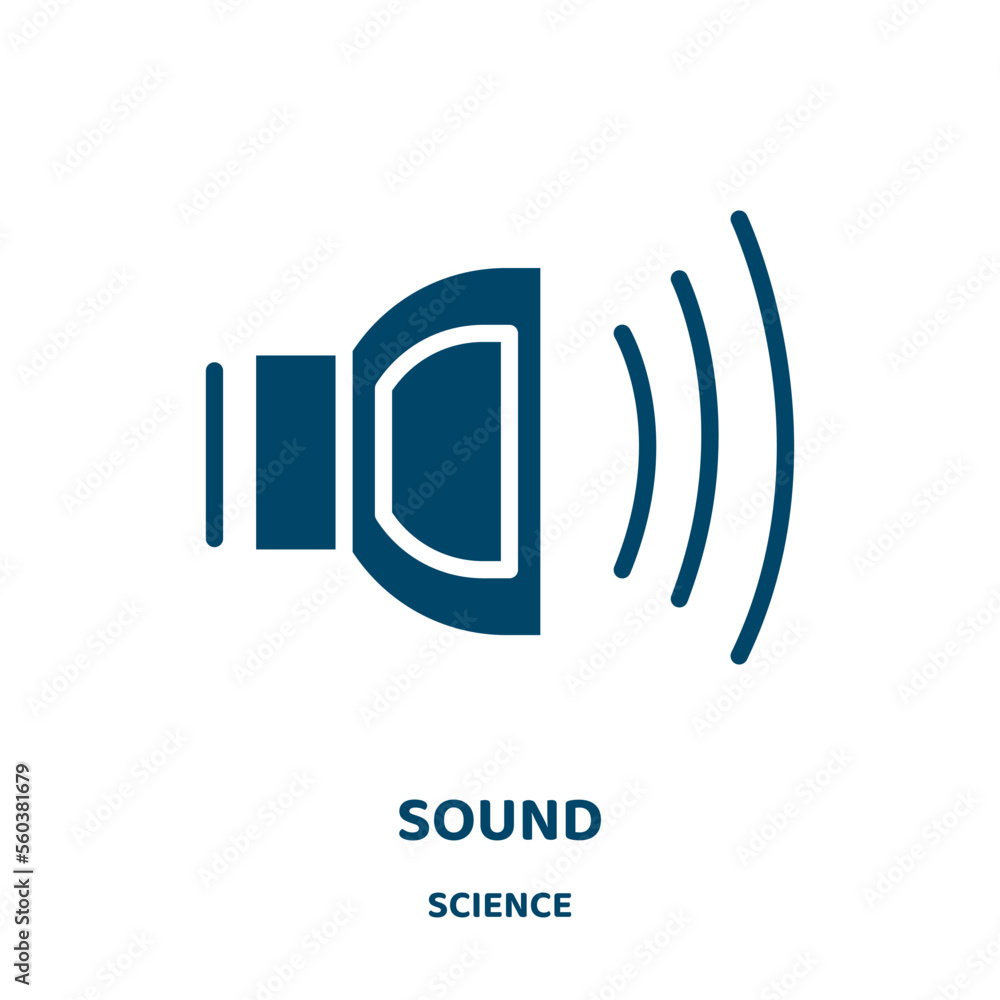 Poster sound vector icon from science collection. communication filled flat symbol for mobile concept and w
