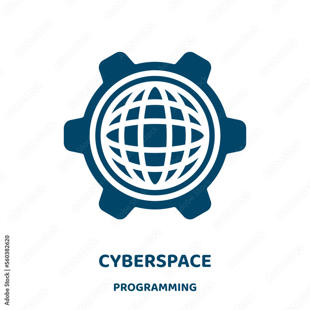 Poster cyberspace vector icon from programming collection. website filled flat symbol for mobile concept an