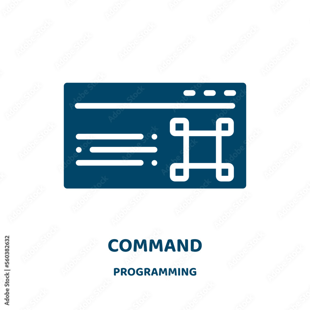 Aufkleber command vector icon from programming collection. business filled flat symbol for mobile concept and 
