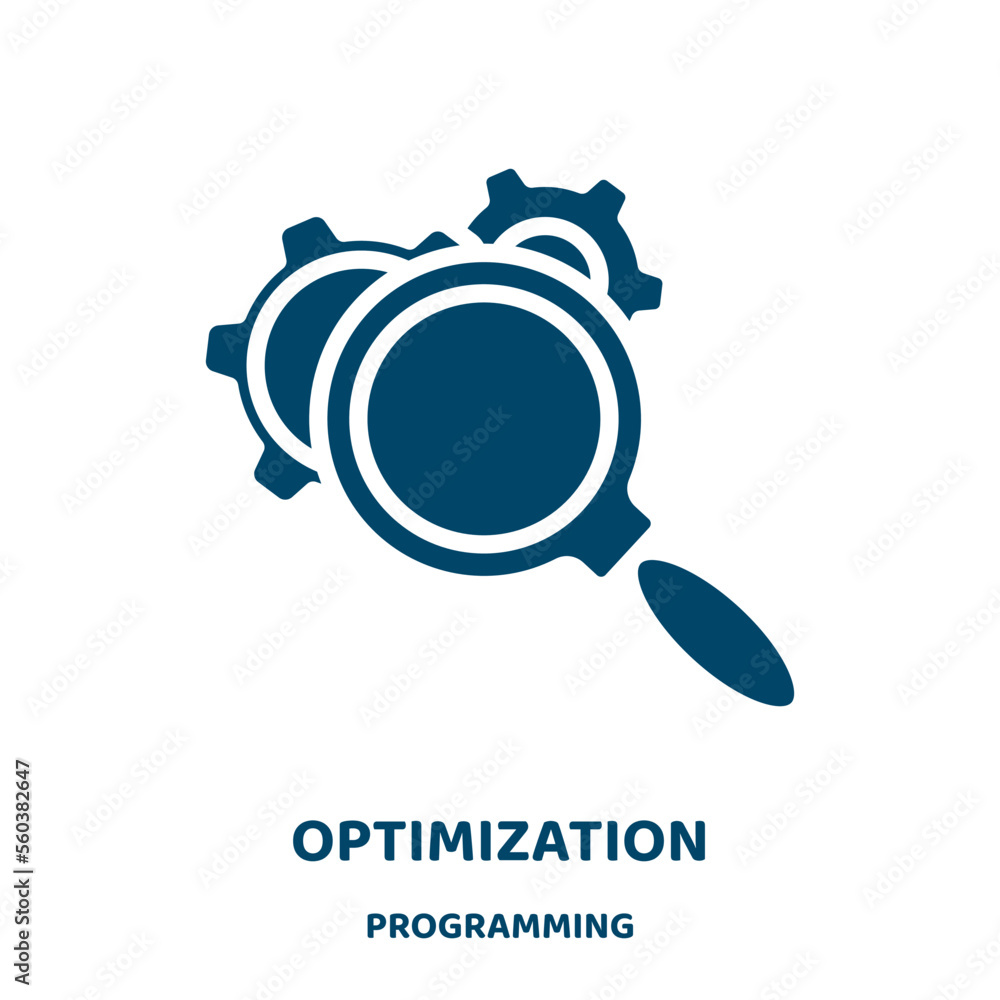 Poster optimization vector icon from programming collection. management filled flat symbol for mobile conce