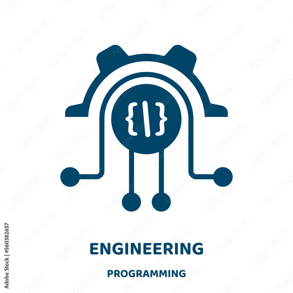 Aufkleber engineering vector icon from programming collection. engineer filled flat symbol for mobile concept 