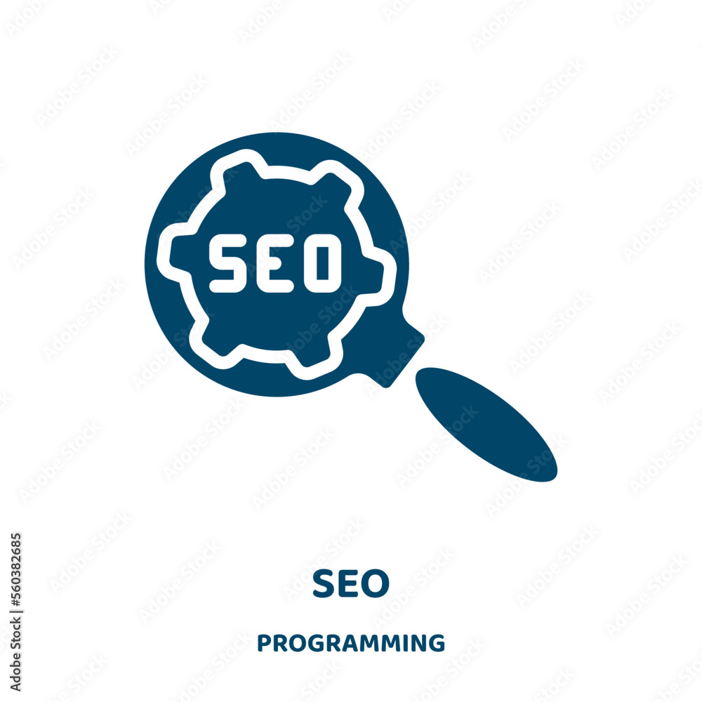 Poster seo vector icon from programming collection. marketing filled flat symbol for mobile concept and web