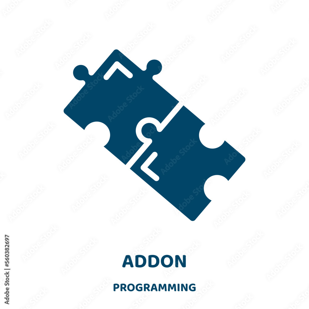 Poster addon vector icon from programming collection. badge filled flat symbol for mobile concept and web d