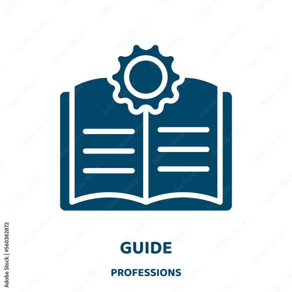 Poster guide vector icon from professions collection. business filled flat symbol for mobile concept and we