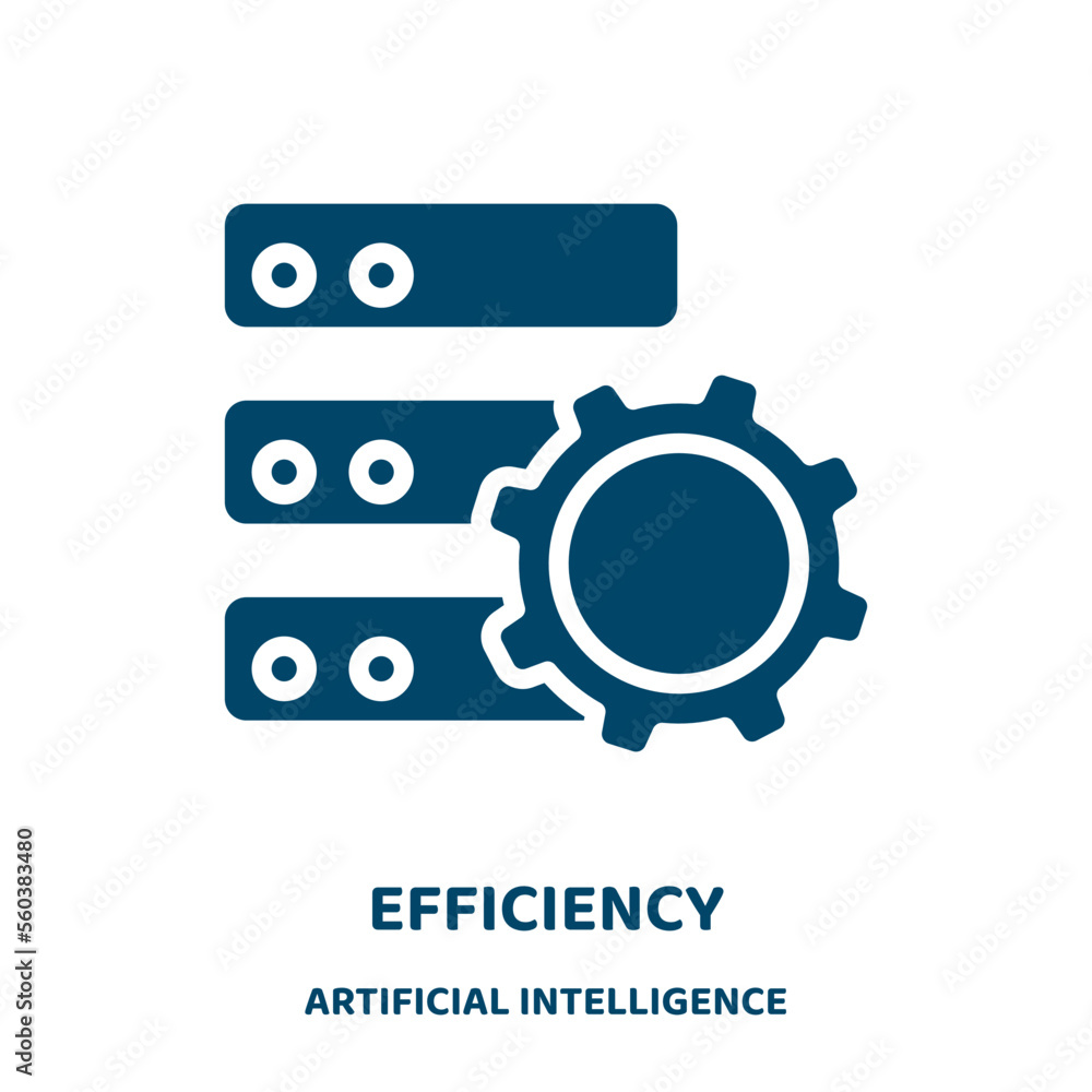 Aufkleber efficiency vector icon from artificial intelligence collection. idea filled flat symbol for mobile c