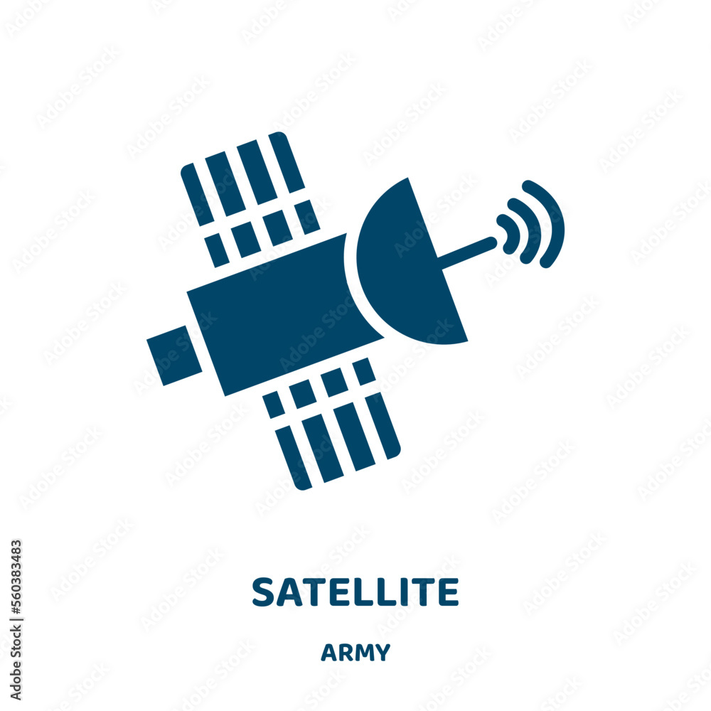 Poster satellite vector icon from army collection. technology filled flat symbol for mobile concept and web