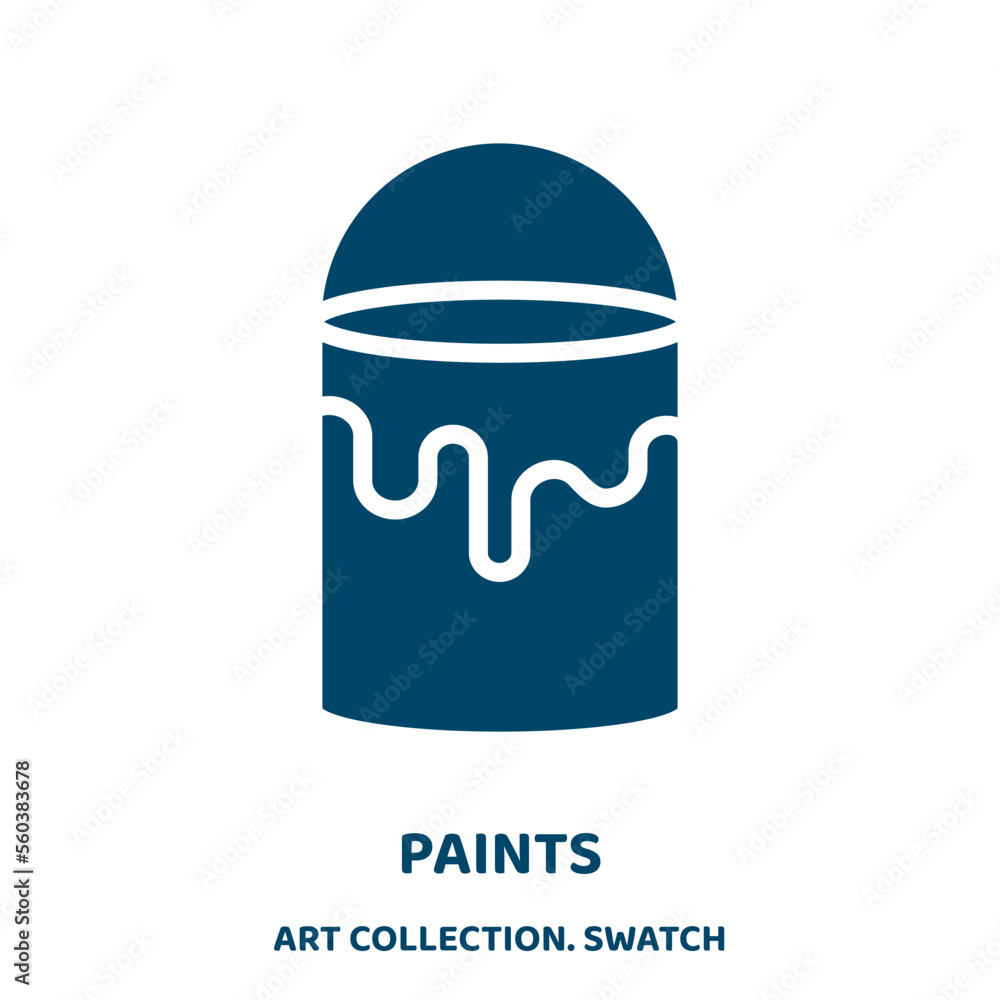 Poster paints vector icon from art collection. paint filled flat symbol for mobile concept and web design. 