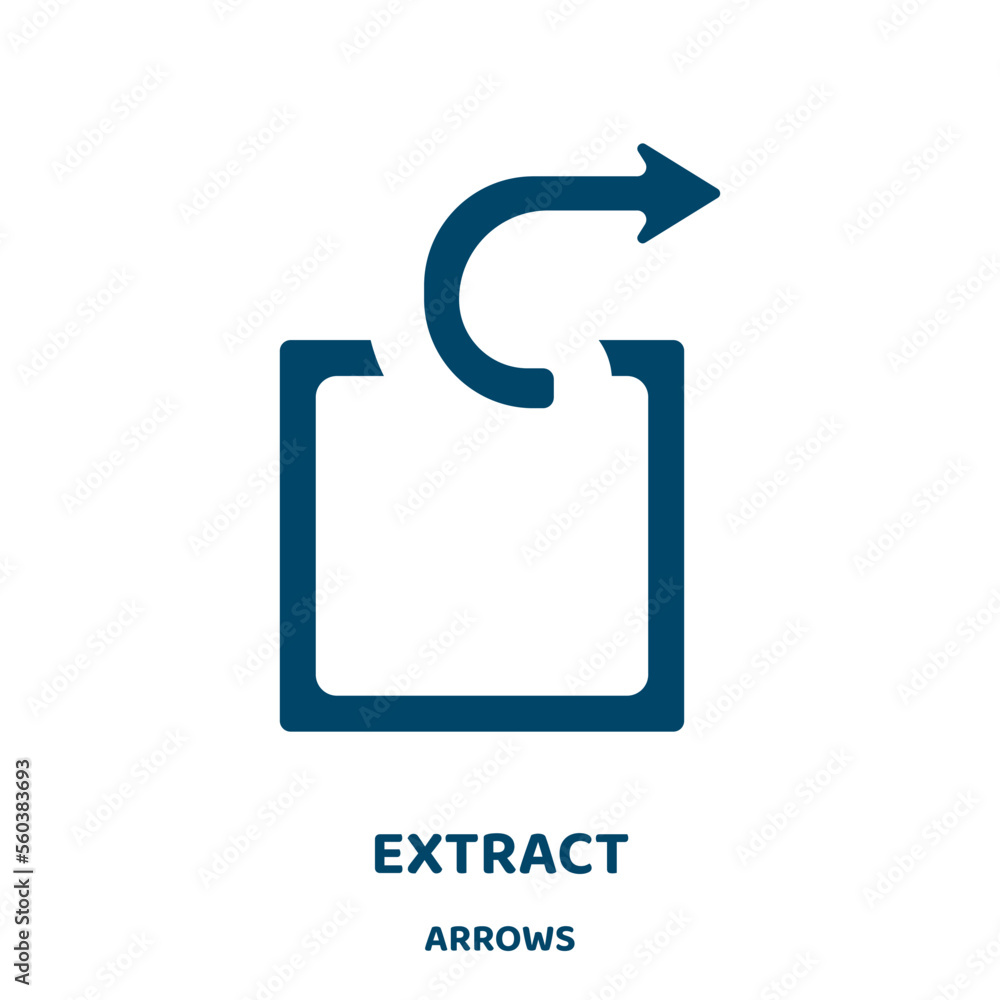 Poster extract vector icon from arrows collection. health filled flat symbol for mobile concept and web des