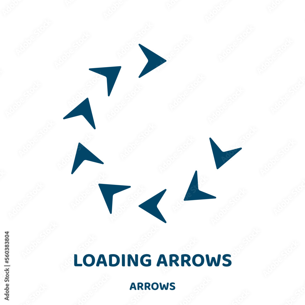 Poster loading arrows vector icon from arrows collection. arrow filled flat symbol for mobile concept and w