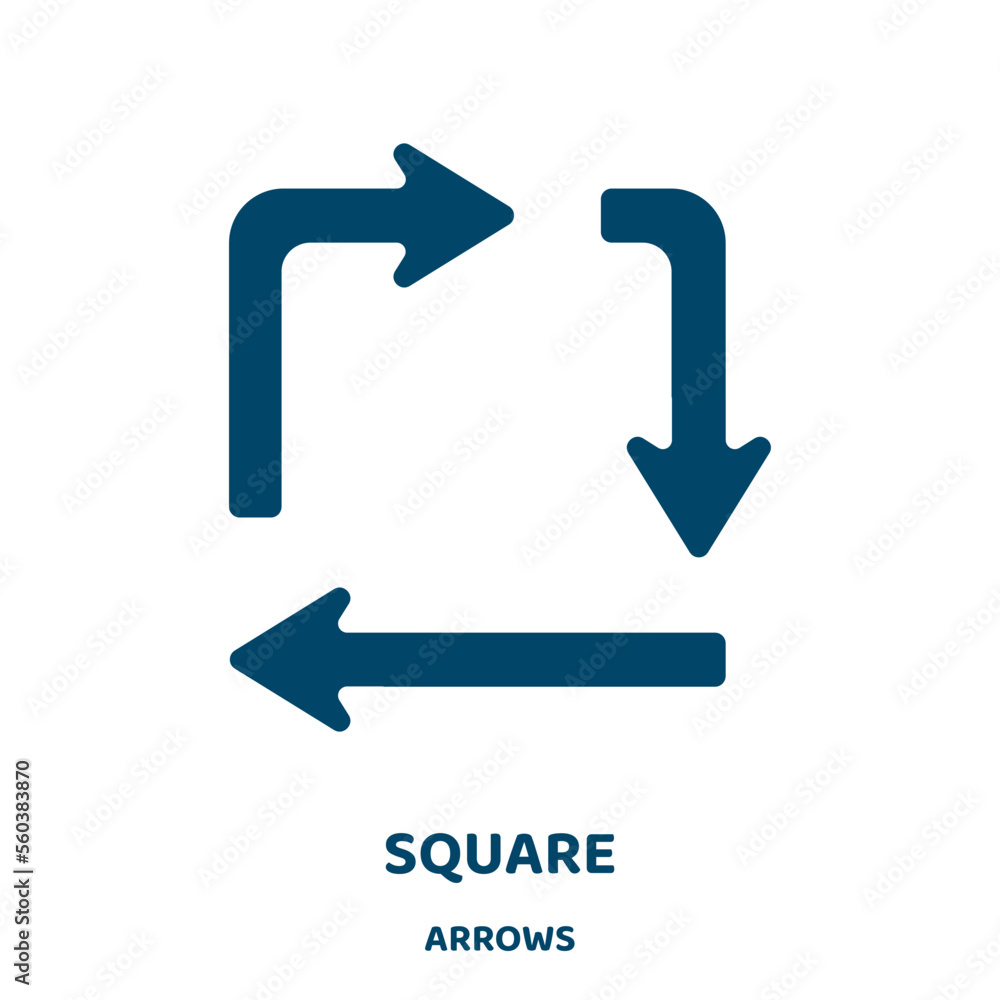 Poster square vector icon from arrows collection. internet filled flat symbol for mobile concept and web de