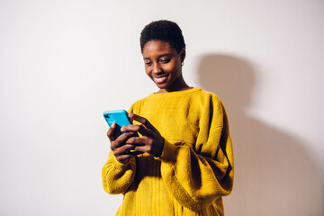 woman texting on cell phone